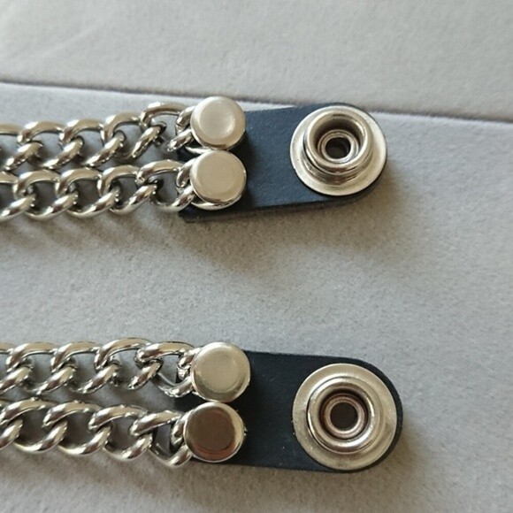 U.S.A Flag Motorcycle Vest Extender in Black - Picture 7 of 8